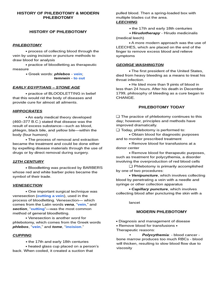 WHAT IS PHLEBOTOMY HISTORY RISKS AND SIDE EFFECTS visual data 7