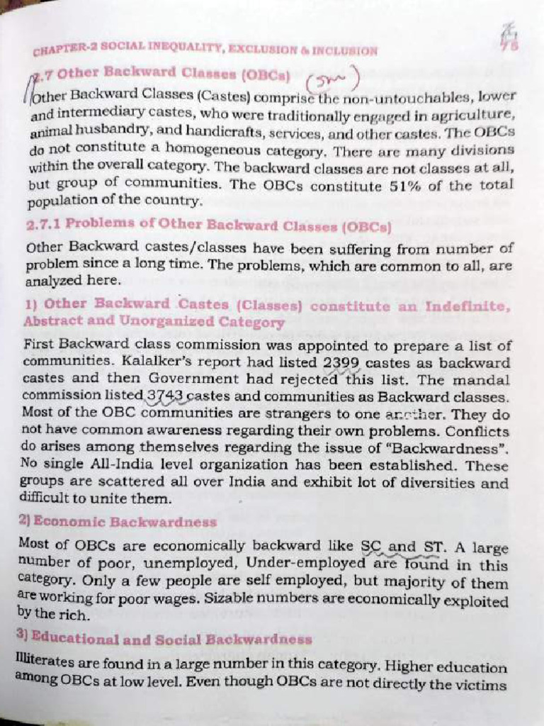 OBCs: Social Inequality and Challenges | PDF | Government Of India ...