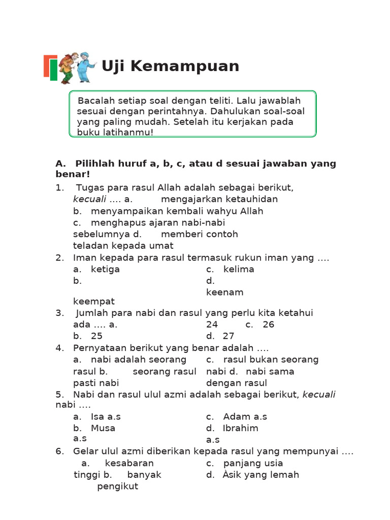 Soal Agama Islam Kelas 5 Sd Pdf
