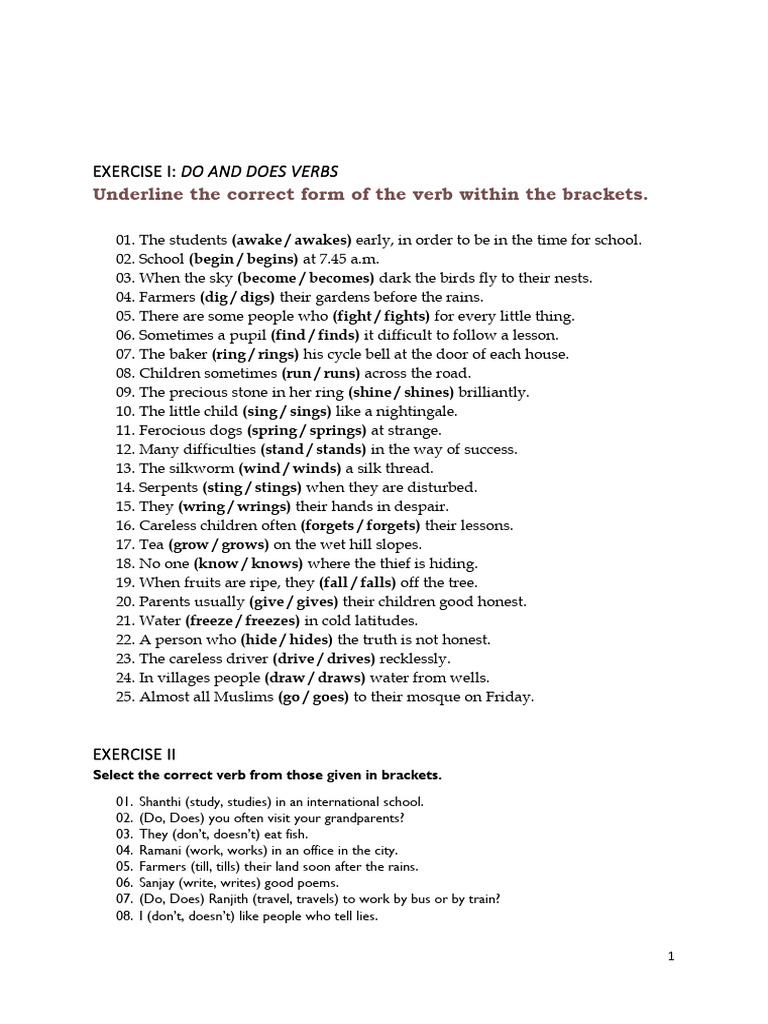 The Simple Present Tense All | PDF