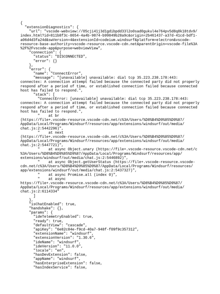 Windsurf Connection Errors Overview | PDF | Information Technology ...
