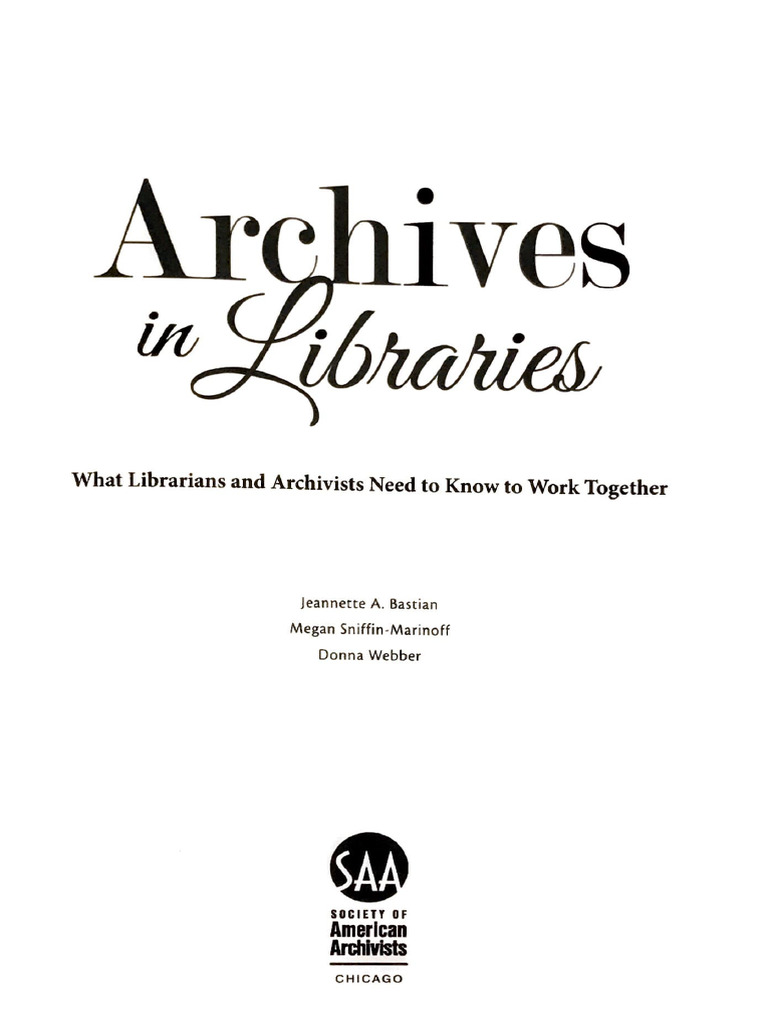 Collaborating in Libraries and Archives | PDF | Archivist | Archive