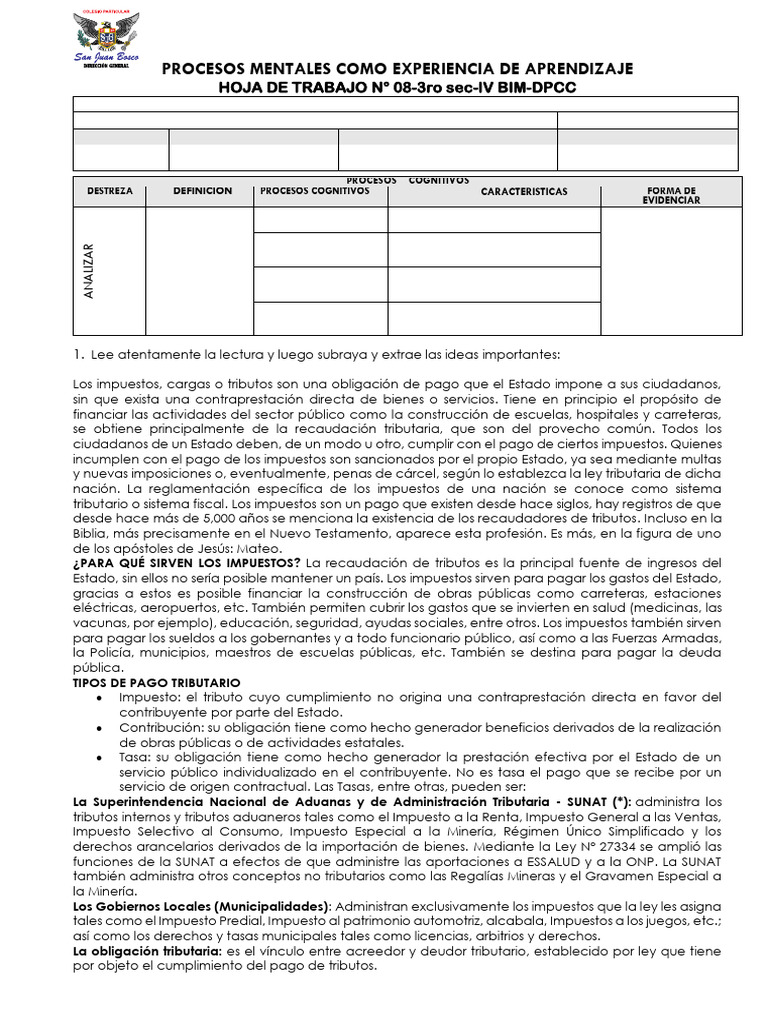 Importancia del Pago de Impuestos | PDF | Impuestos | Impuesto sobre la ...