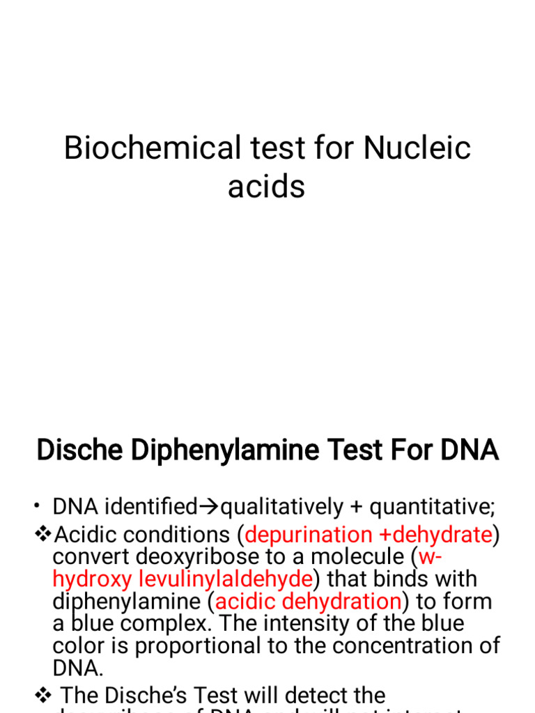 Dische Diphenylamine Test for DNA | PDF
