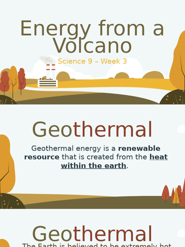 Week 3 - Energy From Volcano | PDF | Volcano | Geothermal Energy