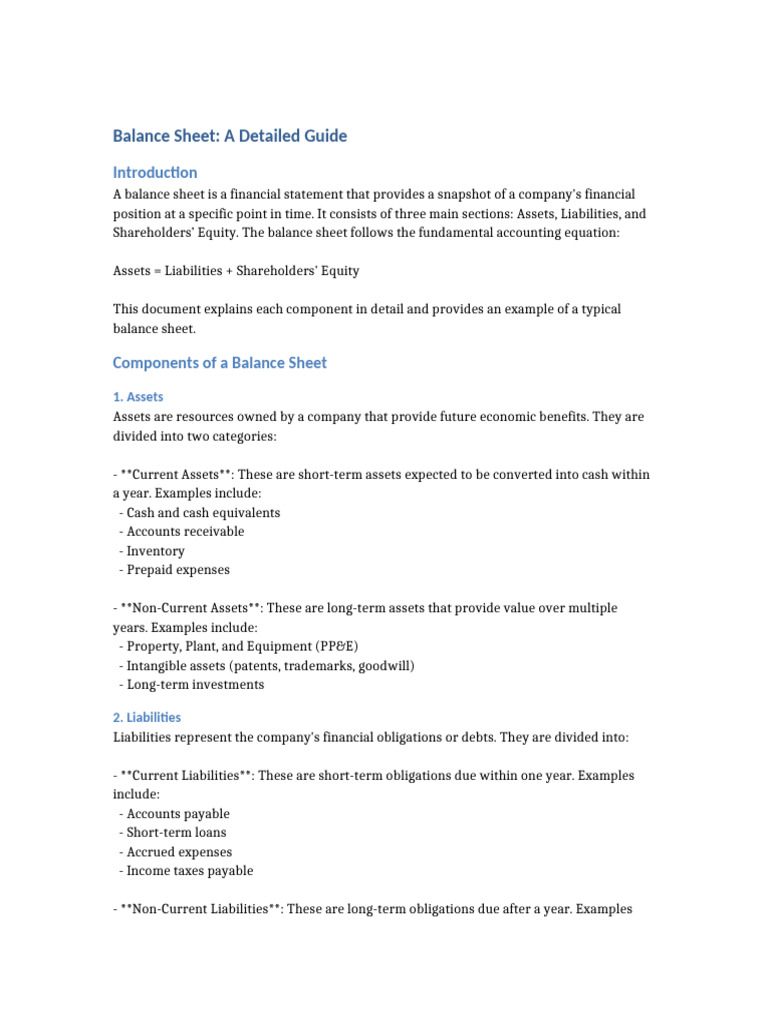 Balance_Sheet_Details | PDF | Balance Sheet | Equity (Finance)