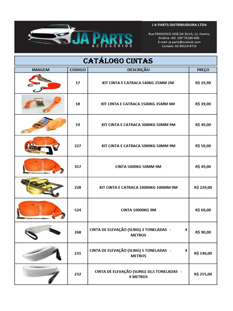 Kits e Cintas de Elevação e Reboque | PDF