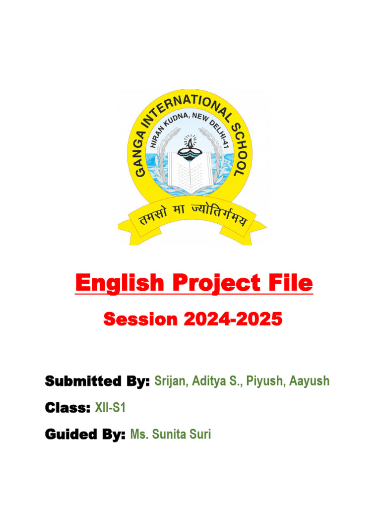 English Project File PDF