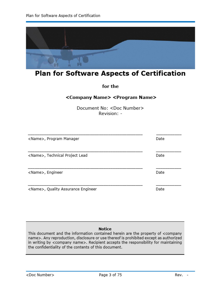 Software Certification Plan Overview | PDF | Verification And ...