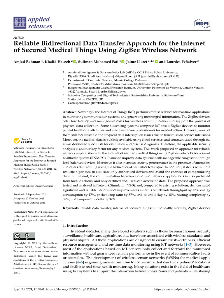 Reliable Bidirectional Data Transfer Approach for the Internet of ...