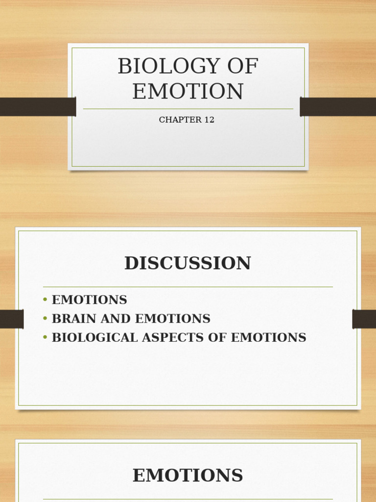 Chapter 12 Biological Emotions PDF Emotions Stress (Biology)