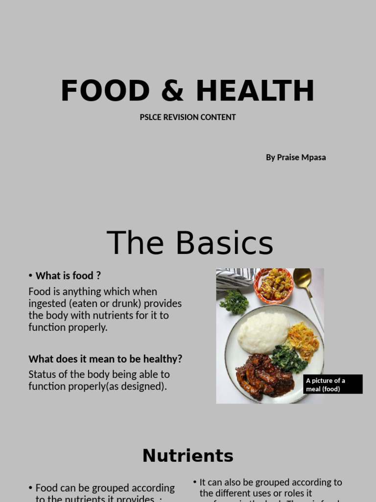 FOOD PSLCE | PDF | Foods | Food Preservation