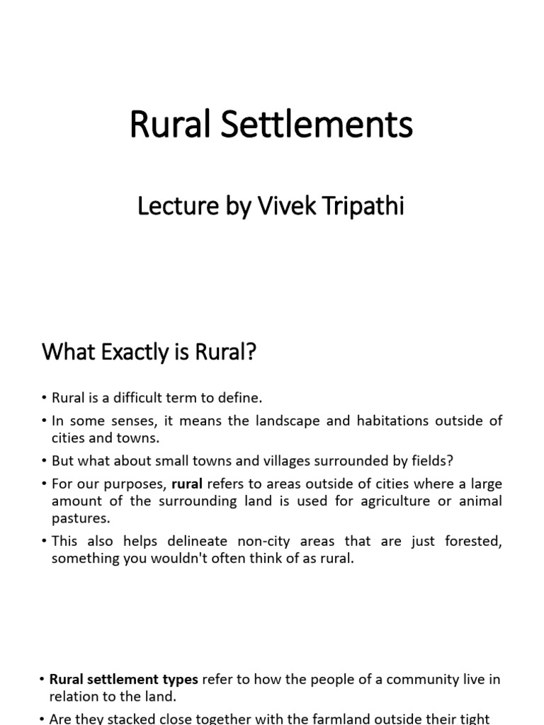Understanding Rural Settlements and Patterns | PDF | Caste | Village