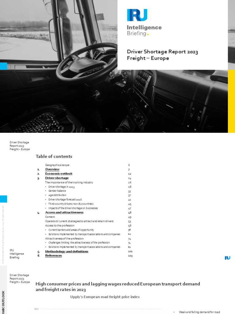 Europe Truck Driver Shortage Report 2023 - Preview | PDF | Economies