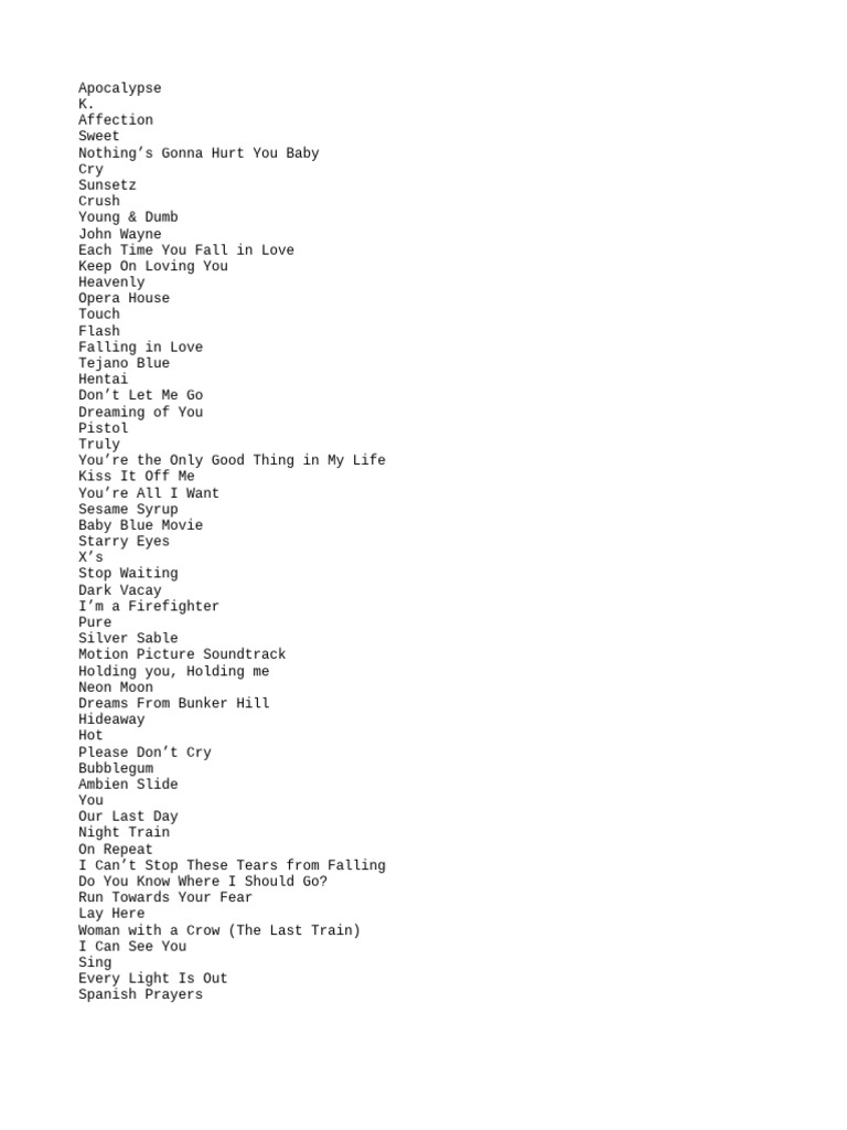 Diverse Song Titles Collection | PDF