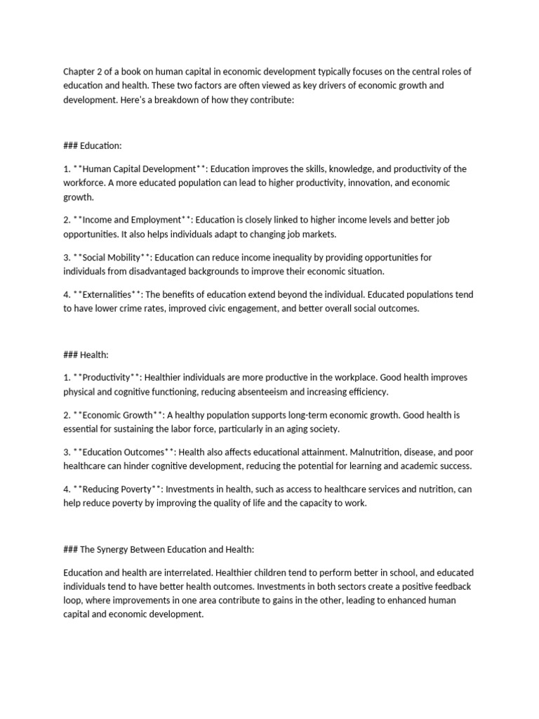 Chapter 2 of a | PDF | Economic Growth | Poverty Reduction