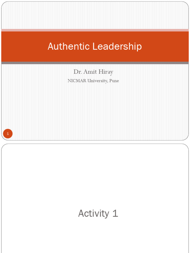 6 Authentic Leadership | PDF | Leadership | Motivation
