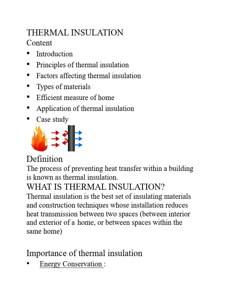 THERMAL INSULATION (1) | PDF | Building Insulation | Heat Transfer