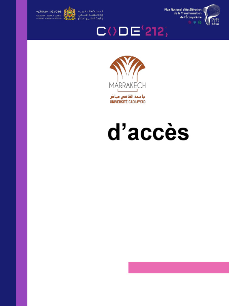 Guide d'accès à Code 212 | PDF