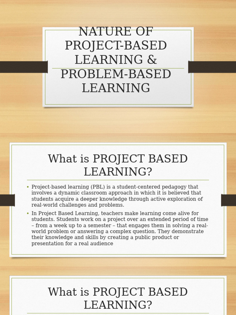 PBL | PDF | Learning | Project Based Learning