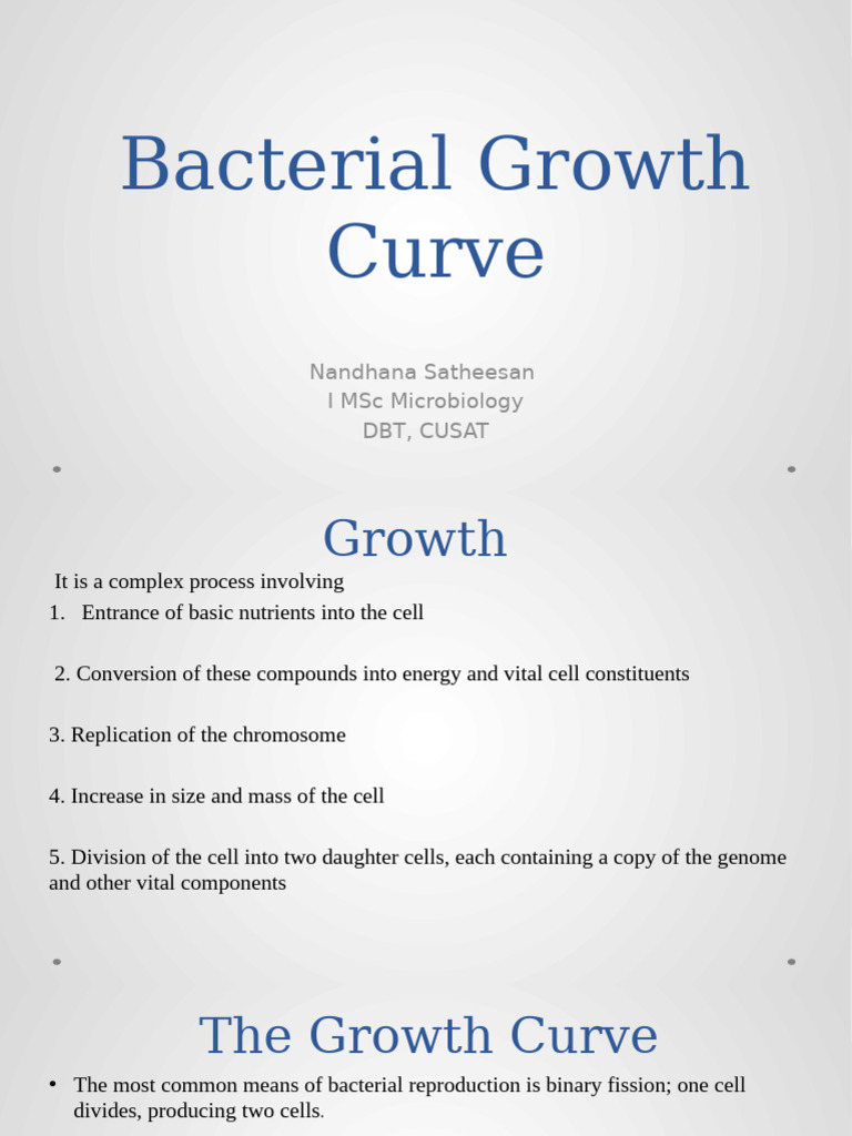 Understanding Bacterial Growth Curves | PDF | Cell Growth | Bacteria