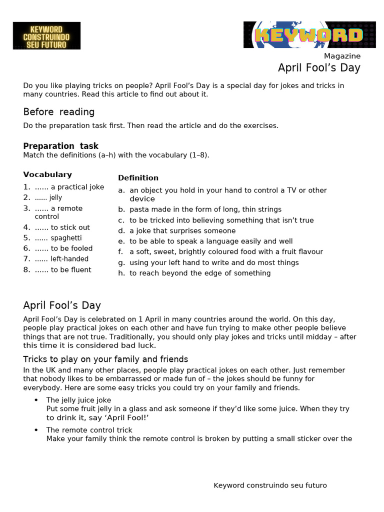 Magazine April Fools Day | PDF | Hamburgers