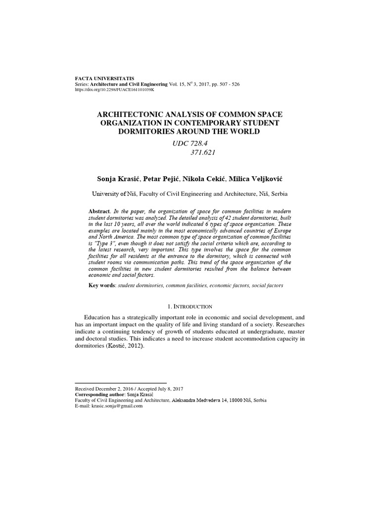 Common Space Design in Student Dorms | PDF | Dormitory | Room