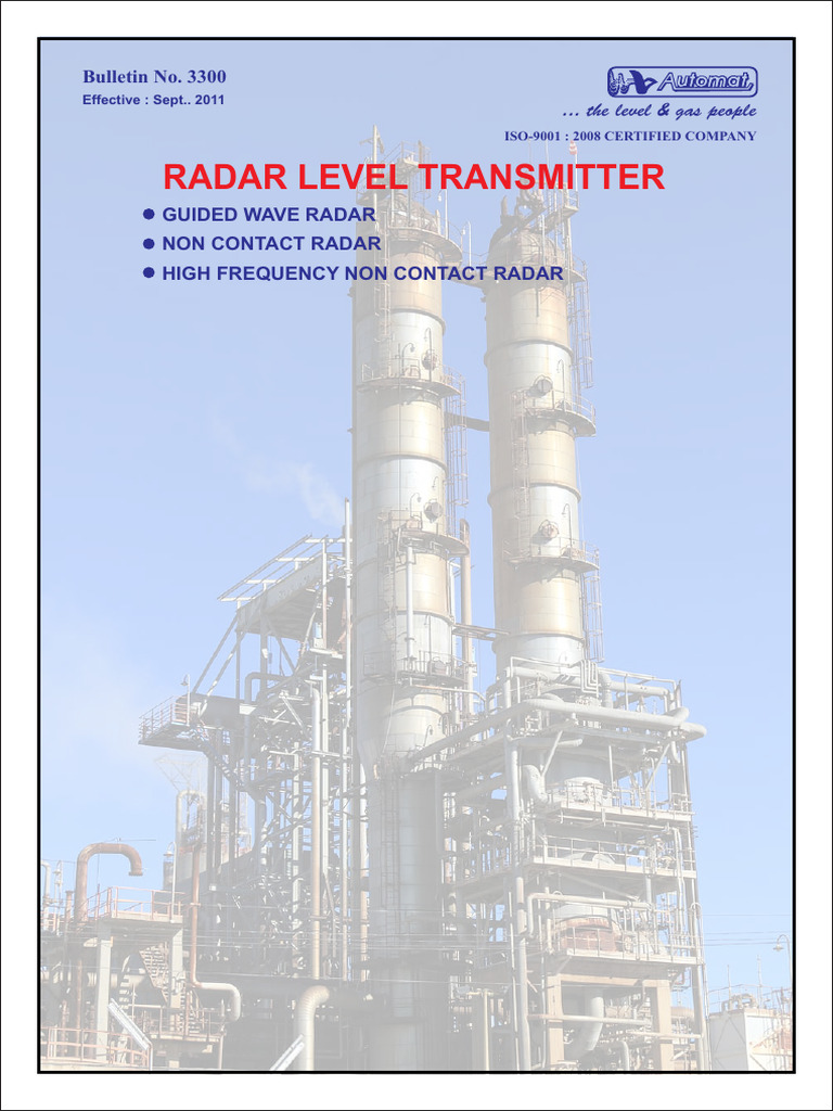 Non Contact Radar Level Transmitter | PDF | Radar | Transmitter