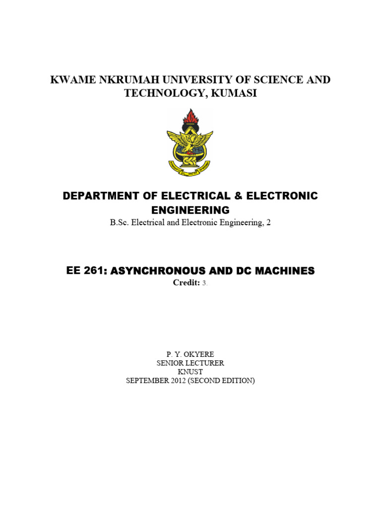 EE 261: Asynchronous & DC Machines Guide | PDF | Electric Motor ...