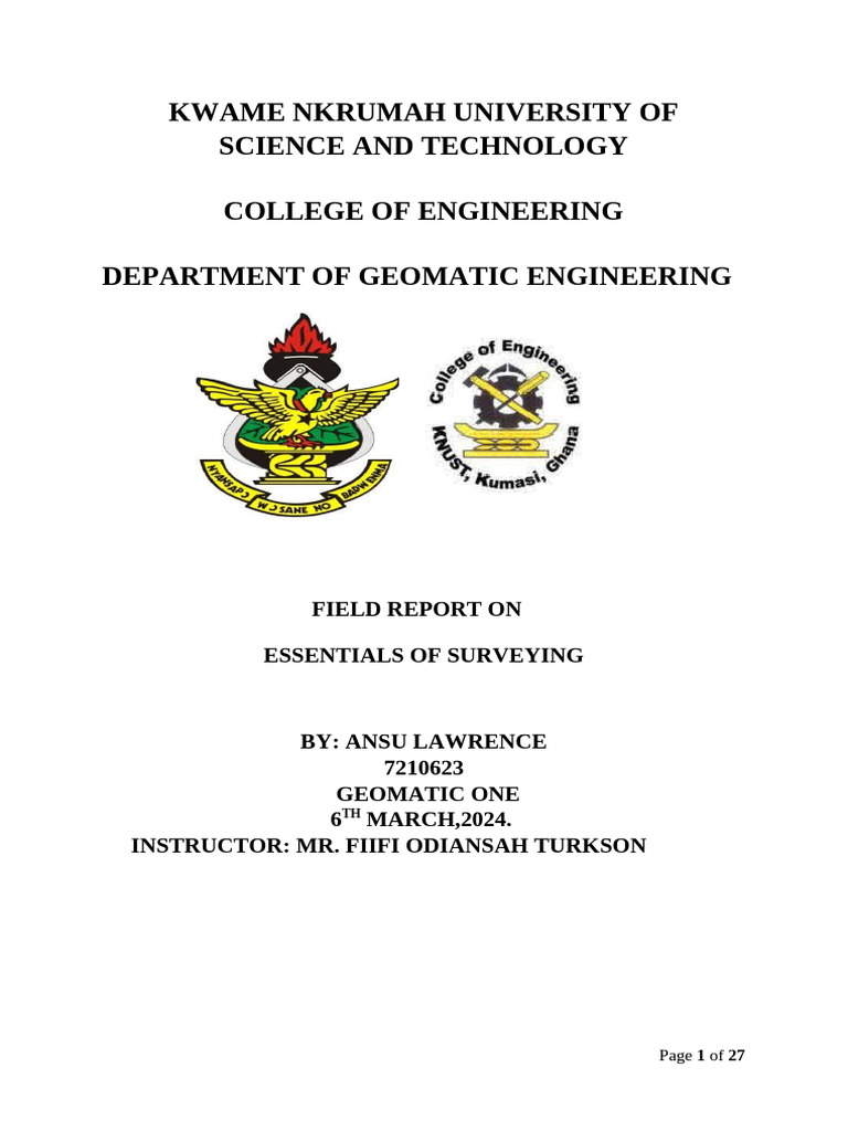 Boakye Lawrence Kofi Compact Report | PDF | Surveying