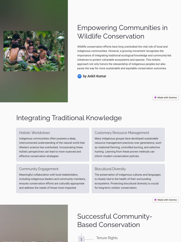 Empowering Communities in Wildlife Conservation | PDF | Conservation ...