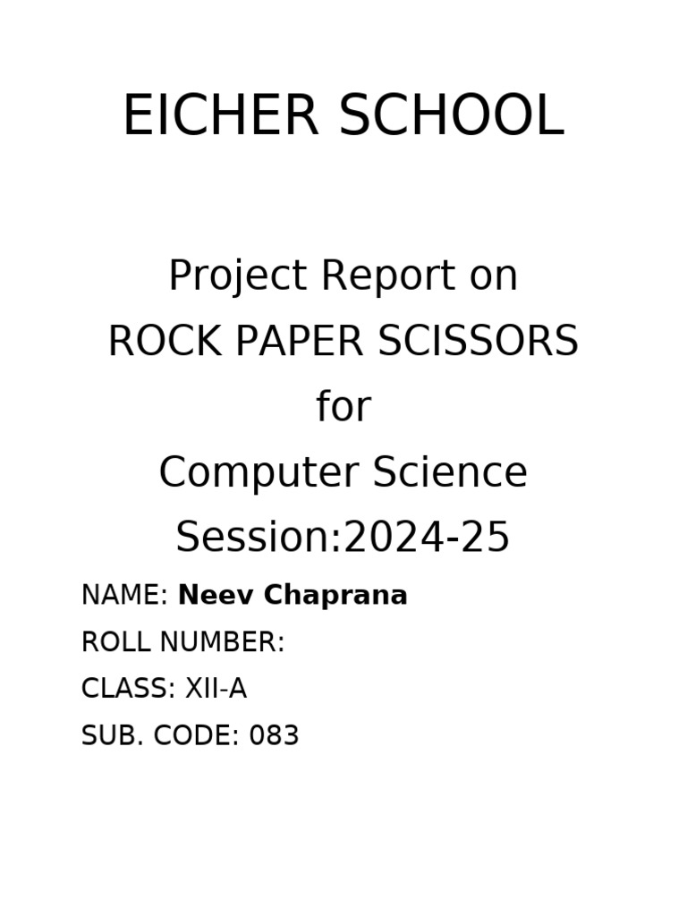 Cs Project | PDF | Game Theory | 64 Bit Computing