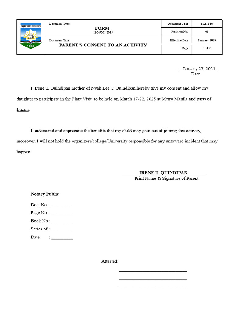 Consent 1 | PDF