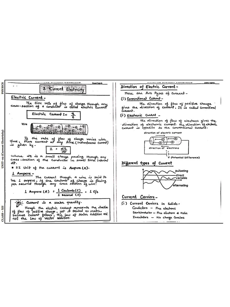 Hand Written Notes CH 3 and 4 (12 Phy) | PDF