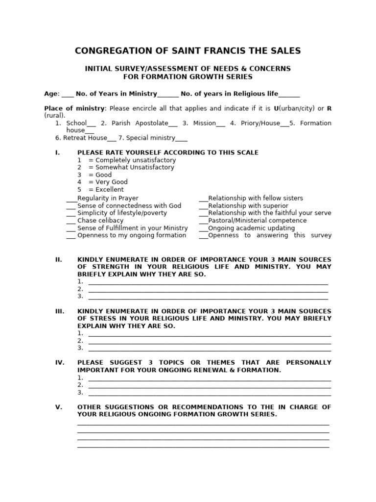 Needs Assessments 5 Pdf