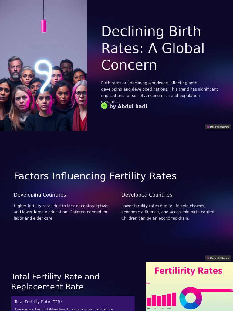 Global Decline in Birth Rates Explained | PDF | Total Fertility Rate ...