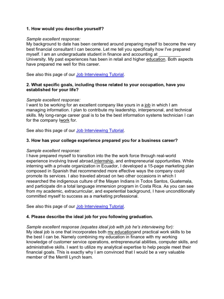 Job Interviewing Tutorial | PDF | Job Interview | Employment