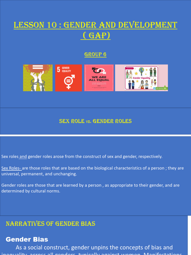 Group 6 Gender and Development | PDF | Gender | Gender Studies