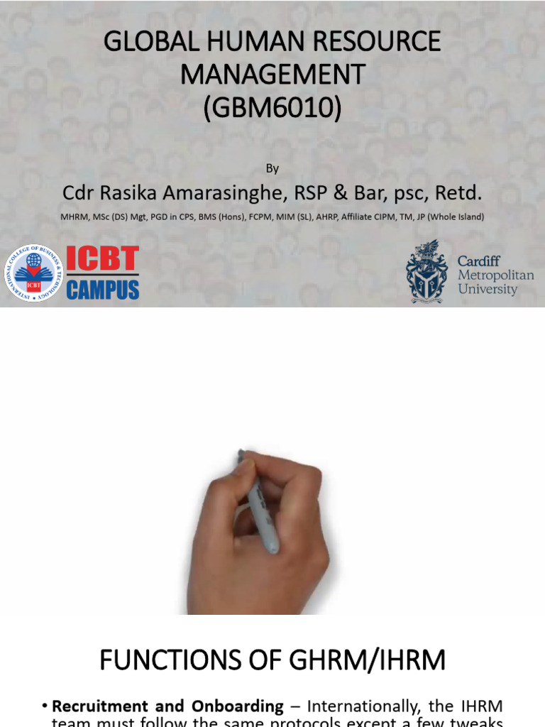 Global Human Resource Management Guide | PDF | Business | Economies