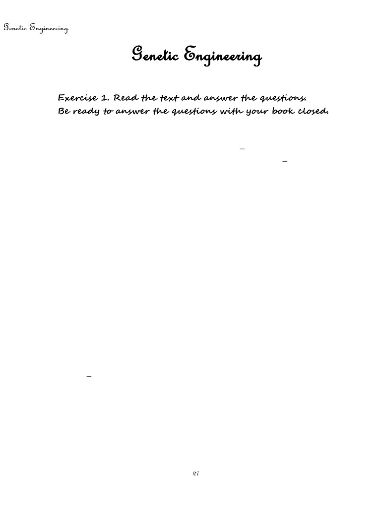 Risks of Genetic Engineering in Agriculture | PDF | Genetic Engineering ...