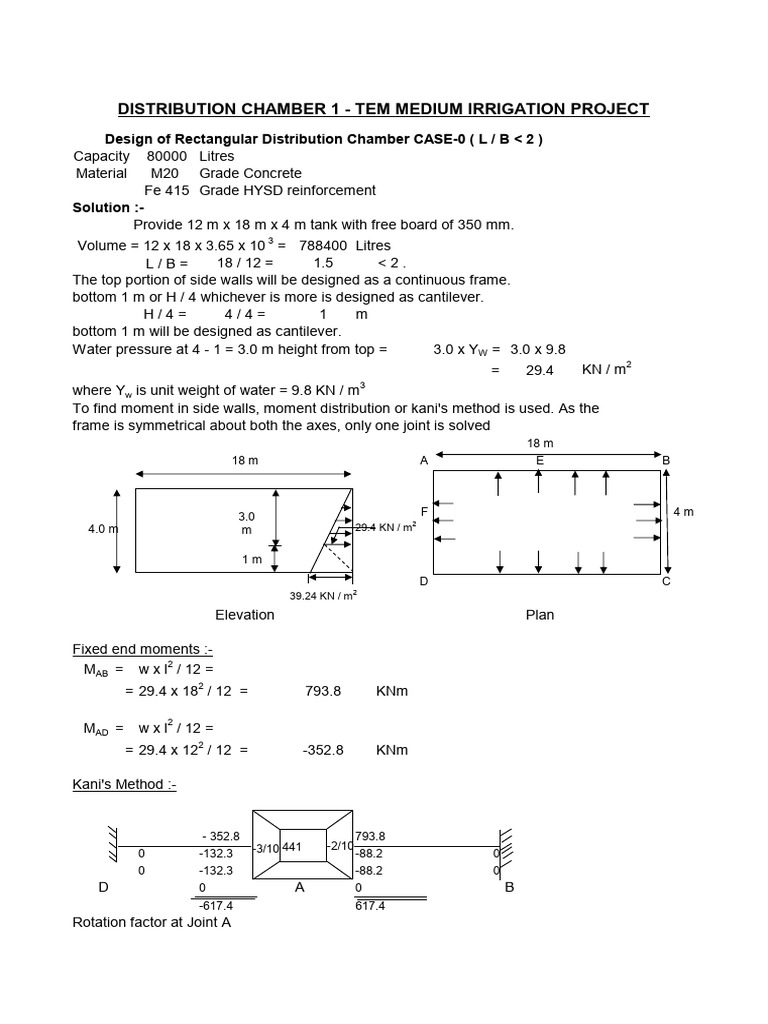 Design of Rectangular Distribution Chamber | PDF