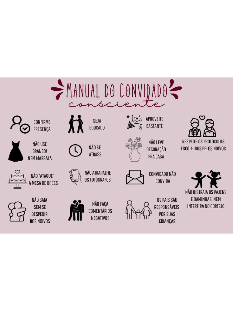 Manual Do Convidado - Casamento | PDF