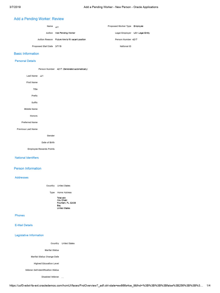 Adding a Pending Worker in Oracle | PDF | Salary | Employment