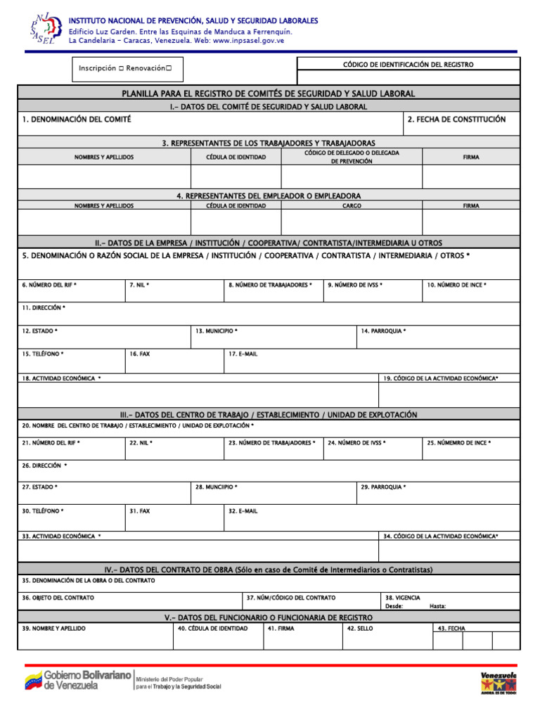 Registro de Comités de Seguridad Laboral | PDF