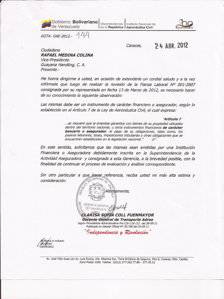 Guayana Handling Inac | PDF