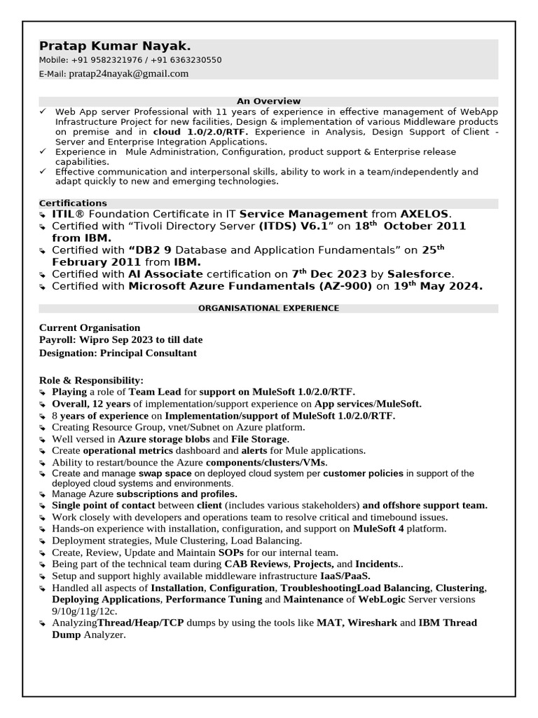 Resume | PDF | Microsoft Azure | Cloud Computing