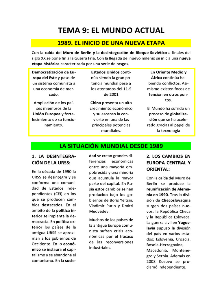 El Mundo Actual | PDF