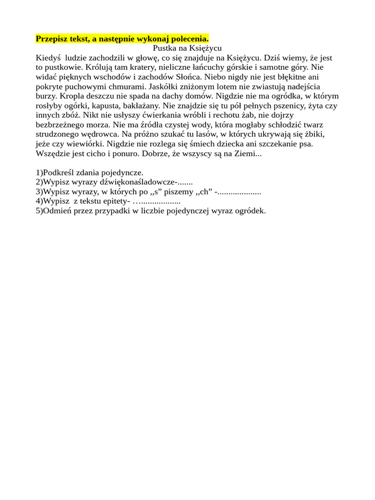 Pustka Na Księzycu | PDF