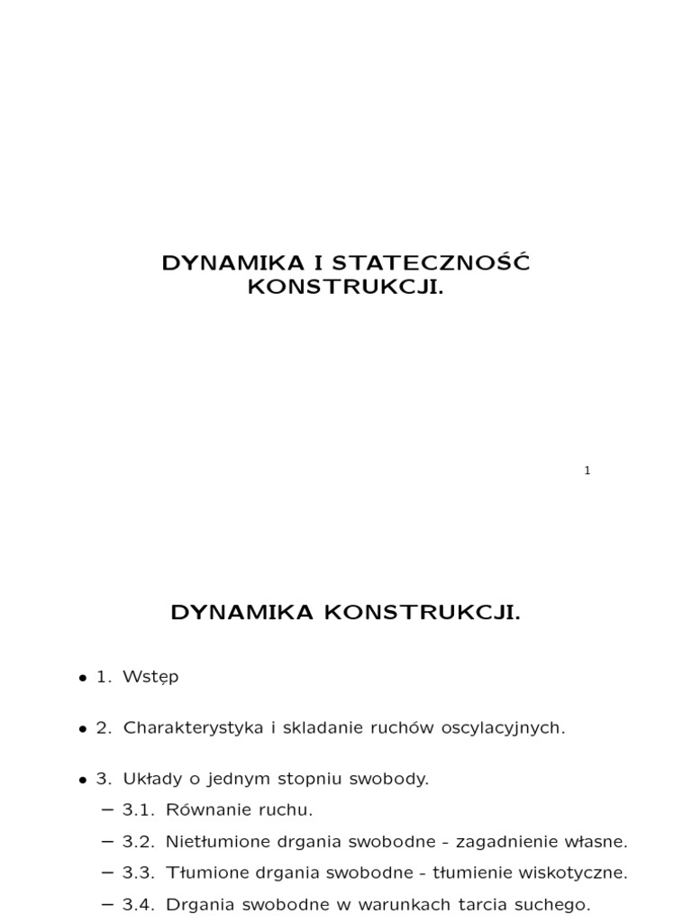 Structural Dynamics. Contents | PDF