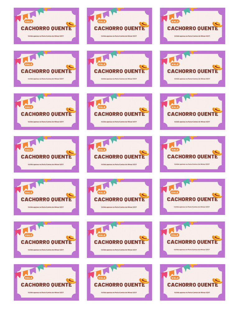 Ticket Festa Junina | PDF